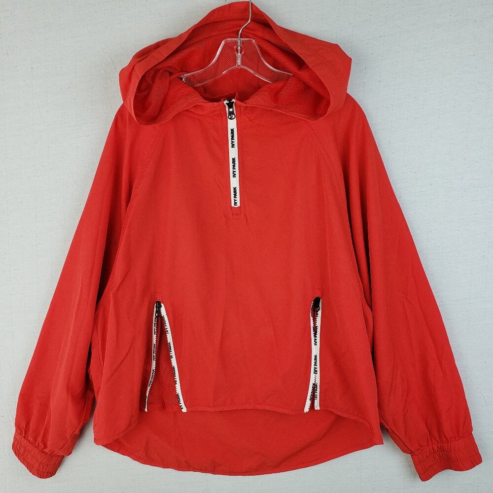 Ivy Park Beyonce Jacket Bright Poppy Red Logo Windbreaker Sport Oversized size S